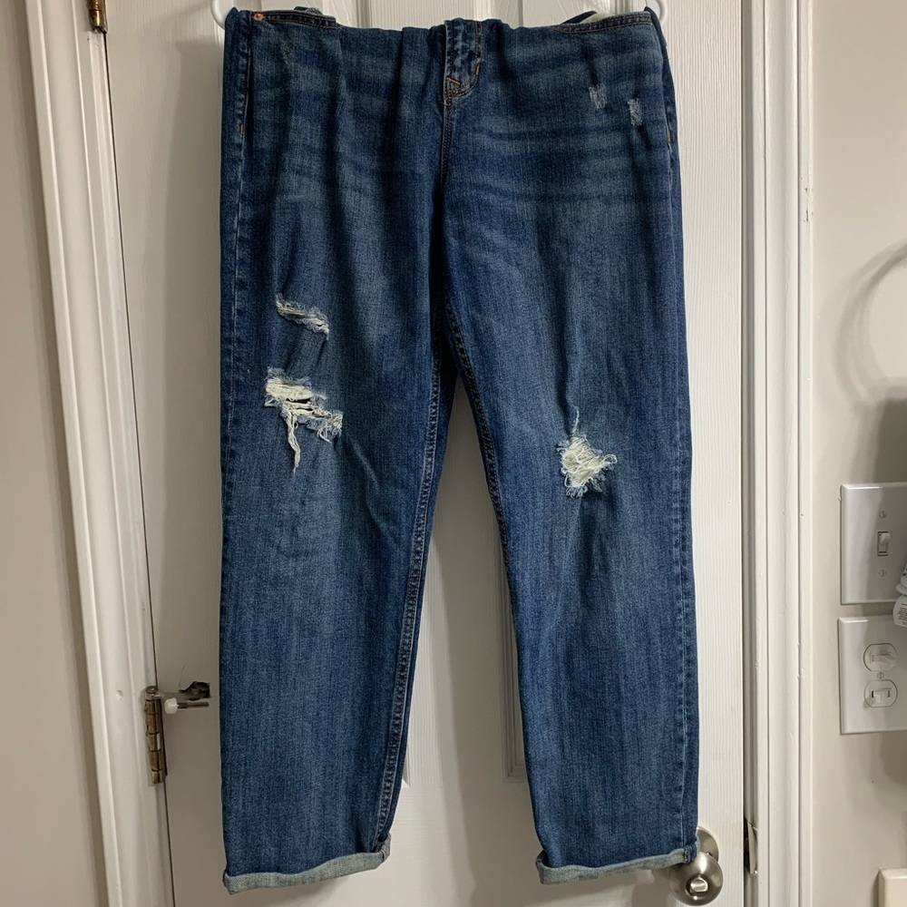Old navy boyfriend distressed jeans
